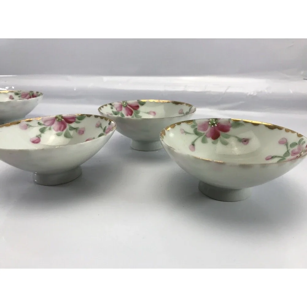 9 Vtg Asian Porcelain Rice Dessert Dipping Bowls 3.25
